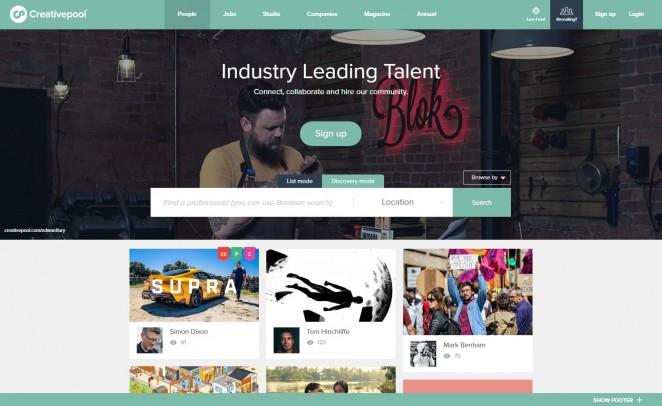 Creativepool creative professional portfolio and public profile page